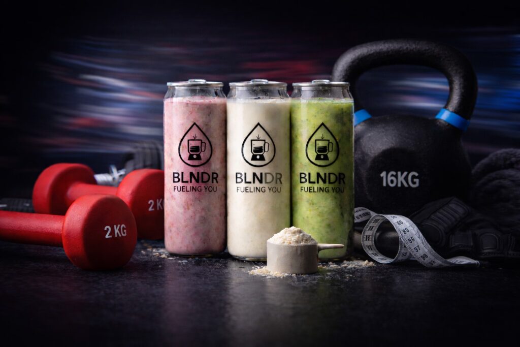 protein shake blended fruit healthy meal in Dubai