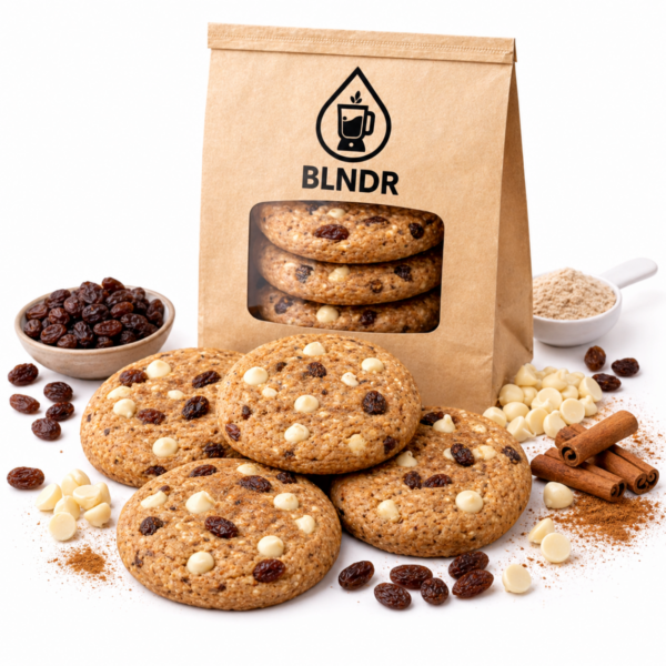 WHITE CHOCO RAISIN CINNAMON PROTEIN COOKIE 1 WHITE CHOCO RAISIN CINNAMON PROTEIN COOKIE