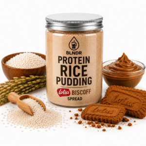 Protein rice pudding with Lotus spread